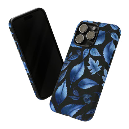 Blue Leaf Art Design Pattern Tough Case