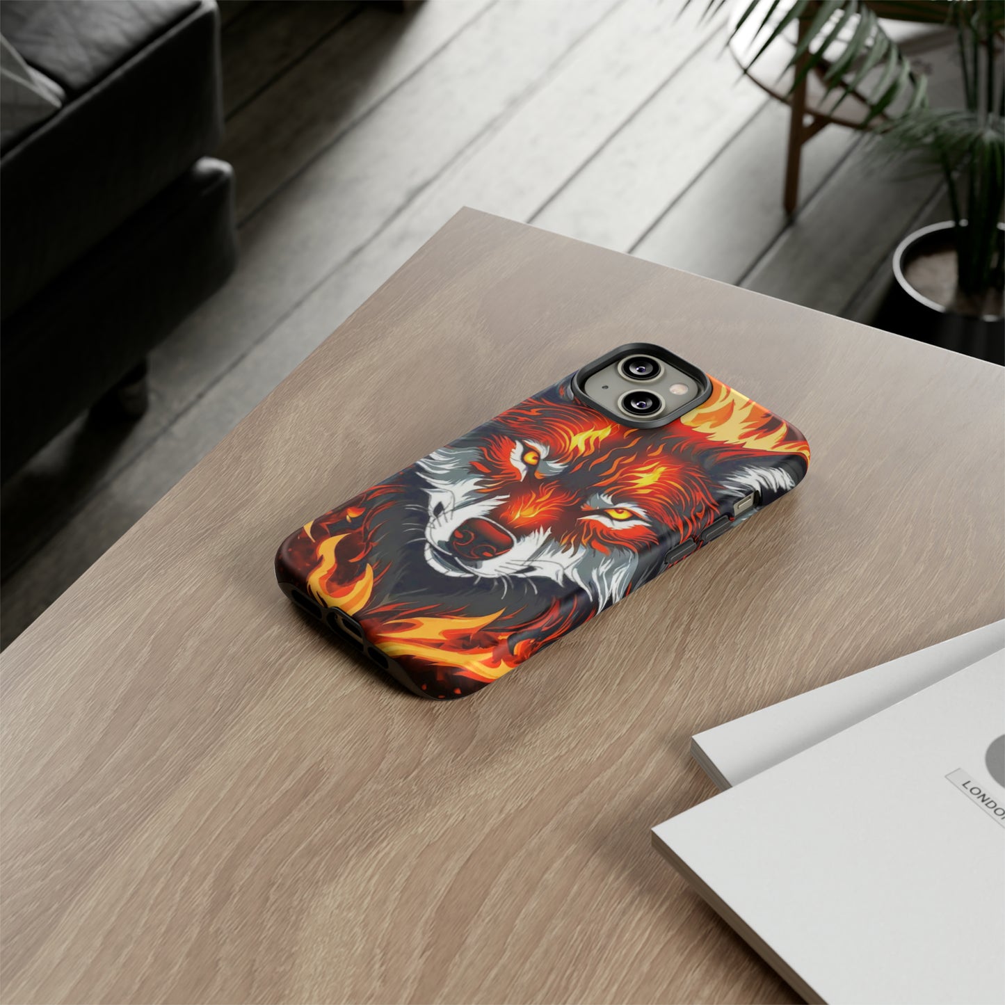 Fiery Wolf Tough Case