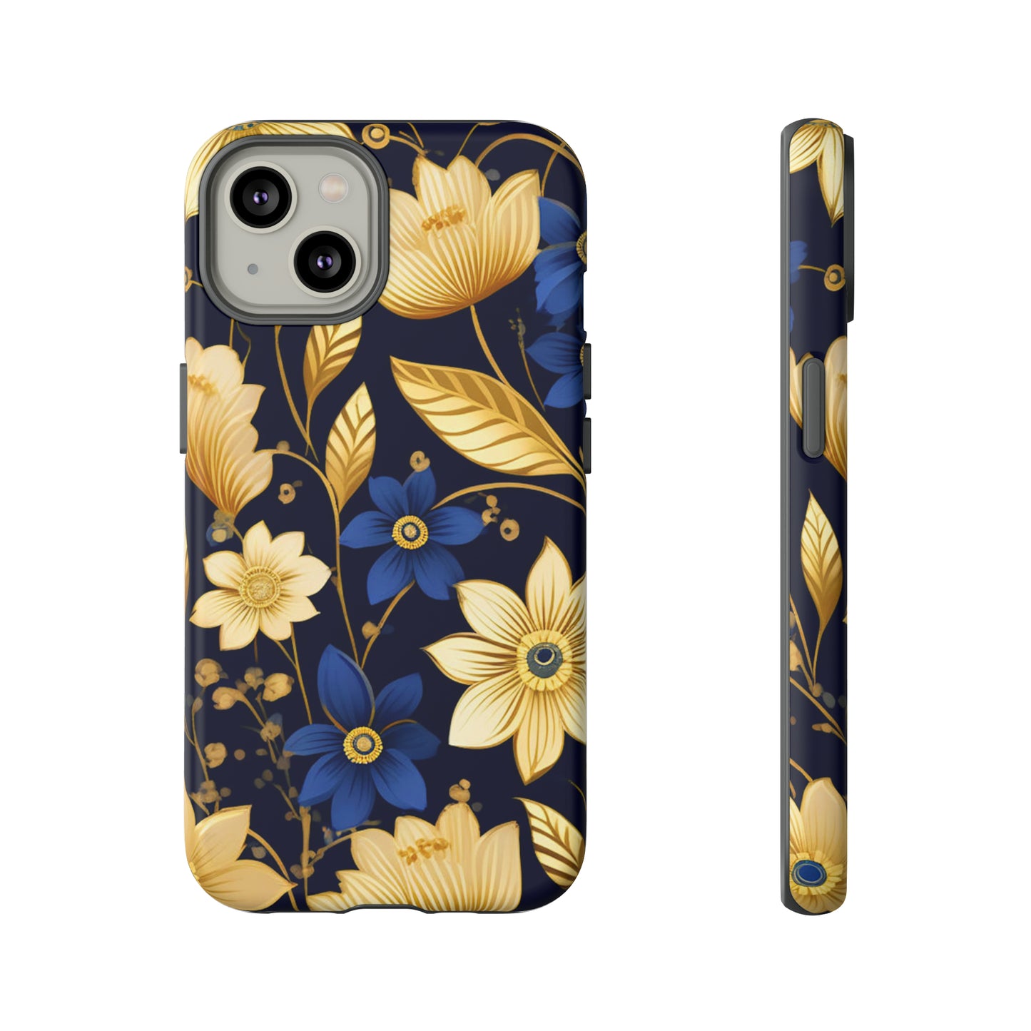 Golden  flower Design Pattern Tough Case