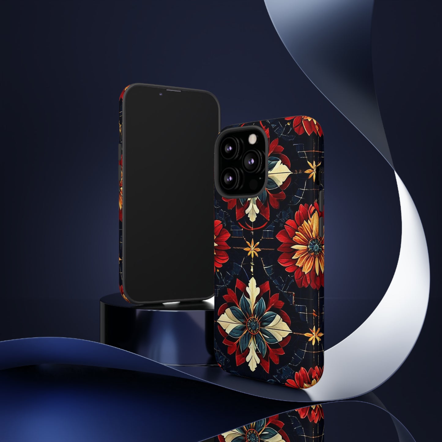 Red  flower Design Pattern Tough Case