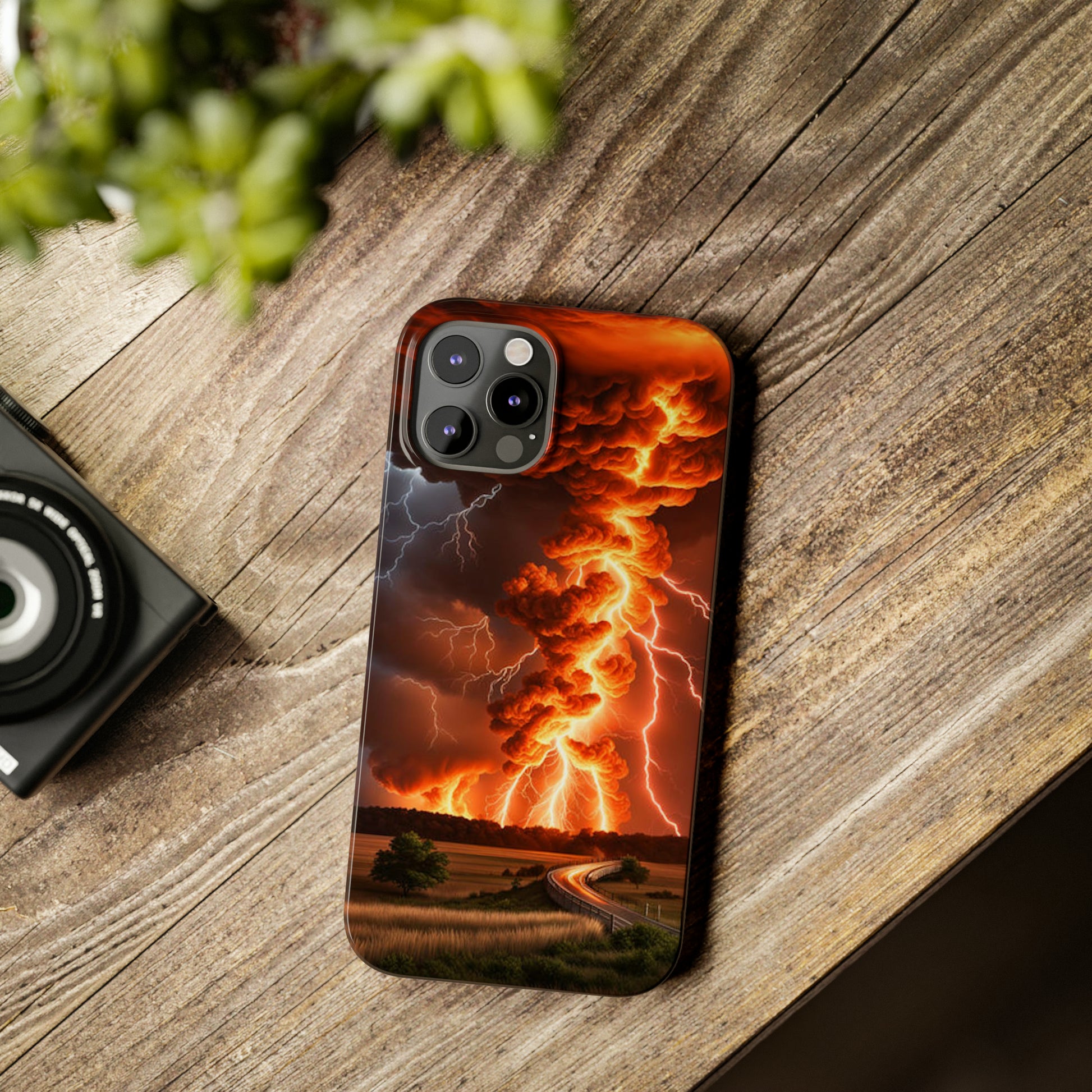 Volcanic lightning Slim Phone Case - Colorwink