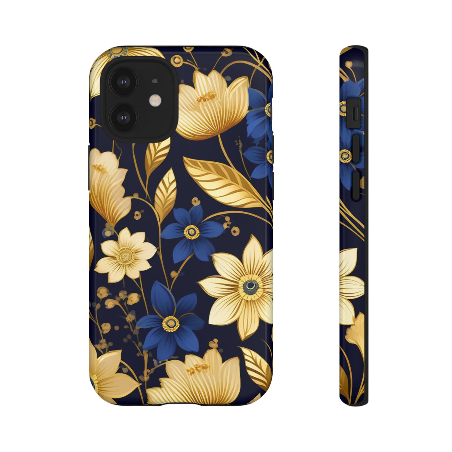 Golden  flower Design Pattern Tough Case