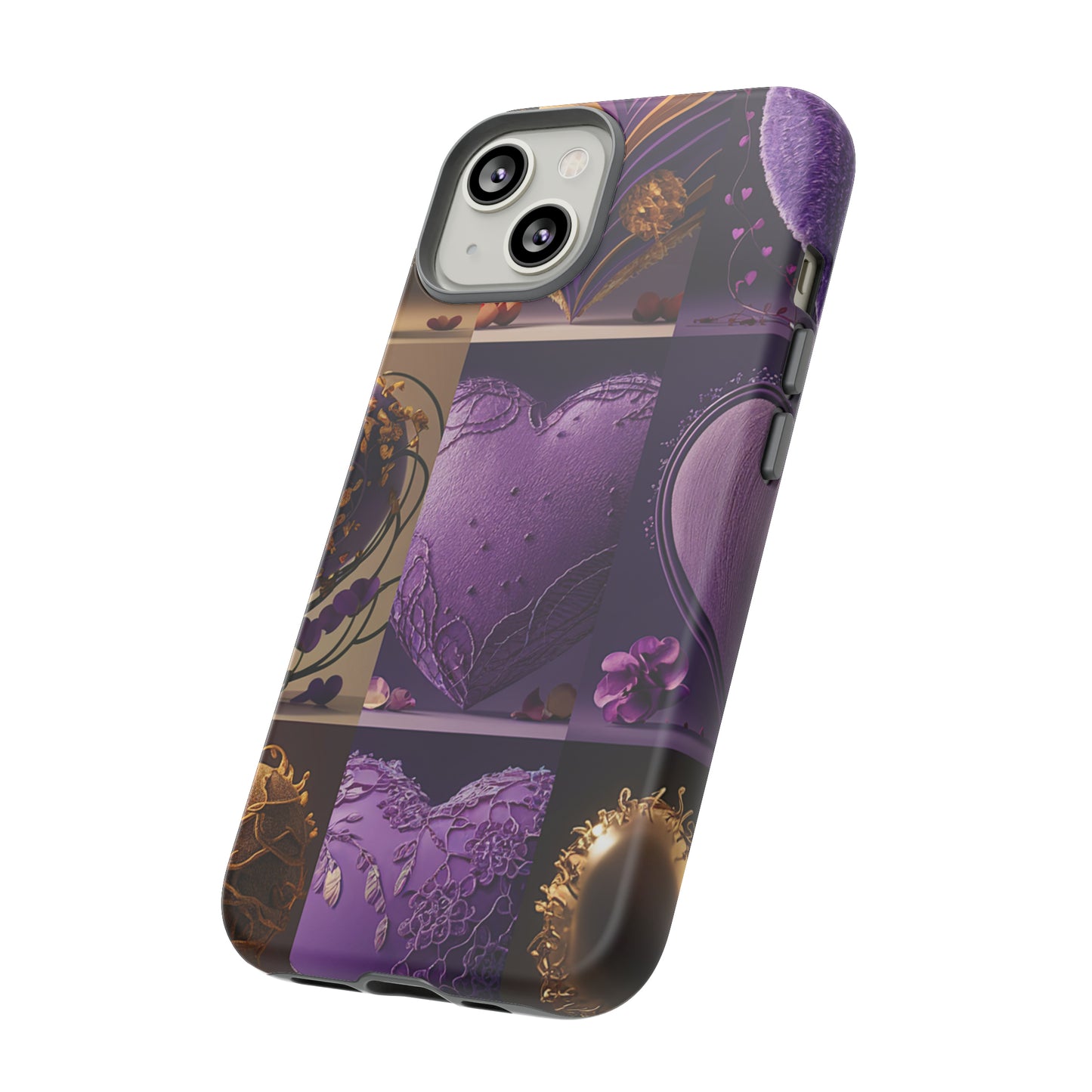 Violet Heart Design Pattern Tough Case