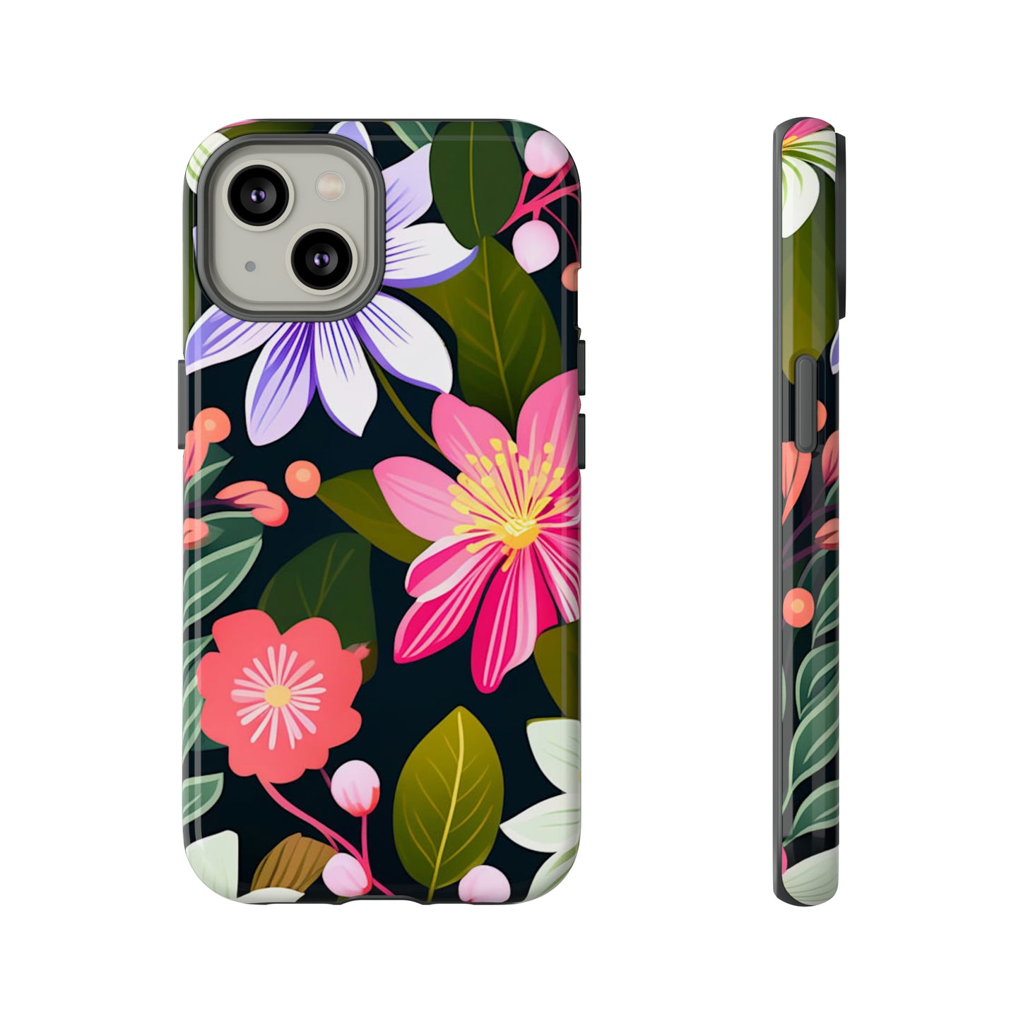 Pink Flower Pattern Tough Case