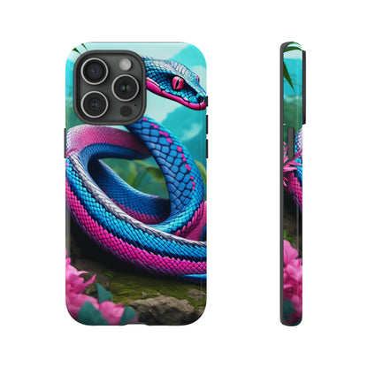 Blue Pink Snake Tough Case