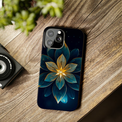 Geometric Flower Design Slim Phone Case - Colorwink