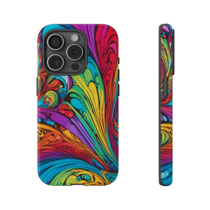 Colourful Spiral Paint Art Pattern Tough Case