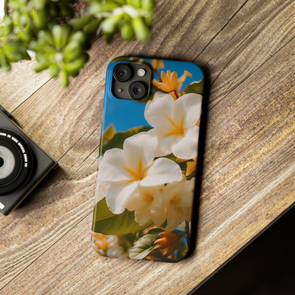 White Flower Slim Phone Case - Colorwink