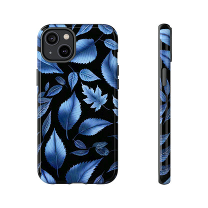 Blue Leaf Art Design Pattern Tough Case