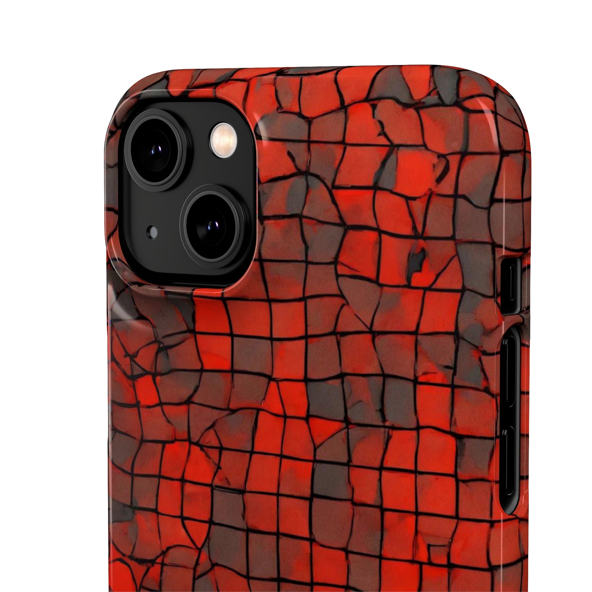 Red & Black Cubes Snap Case - Colorwink