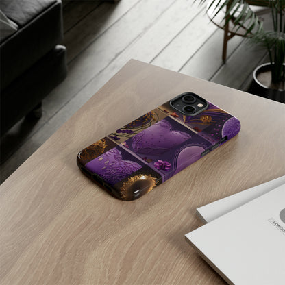 Violet Heart Design Pattern Tough Case