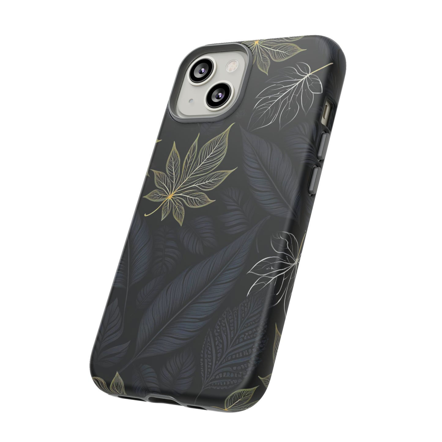 Grey Leaf Pattern Tough Case