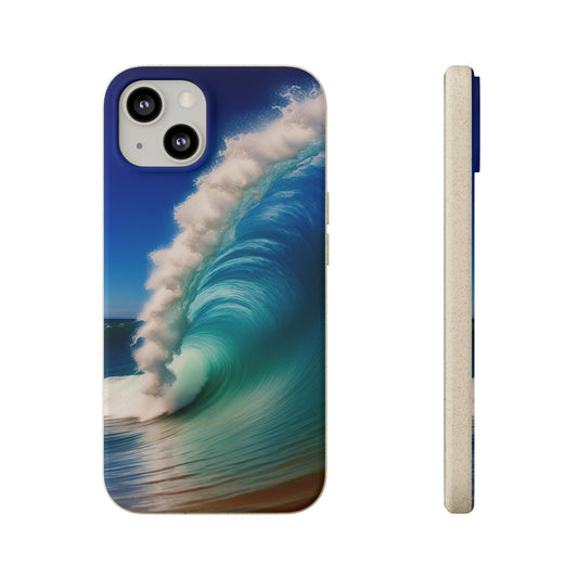 Deep Blue Wave Biodegradable Case