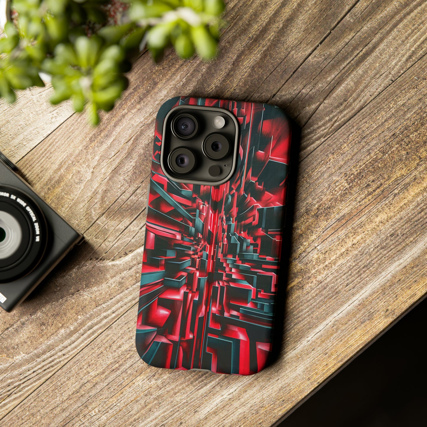 Red Illusion Art  Pattern Tough Case