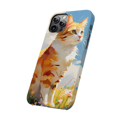 Cat Acrylic Painting Slim Phone Case - Colorwink