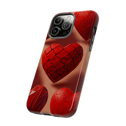 Red Heart Design Pattern Tough Case