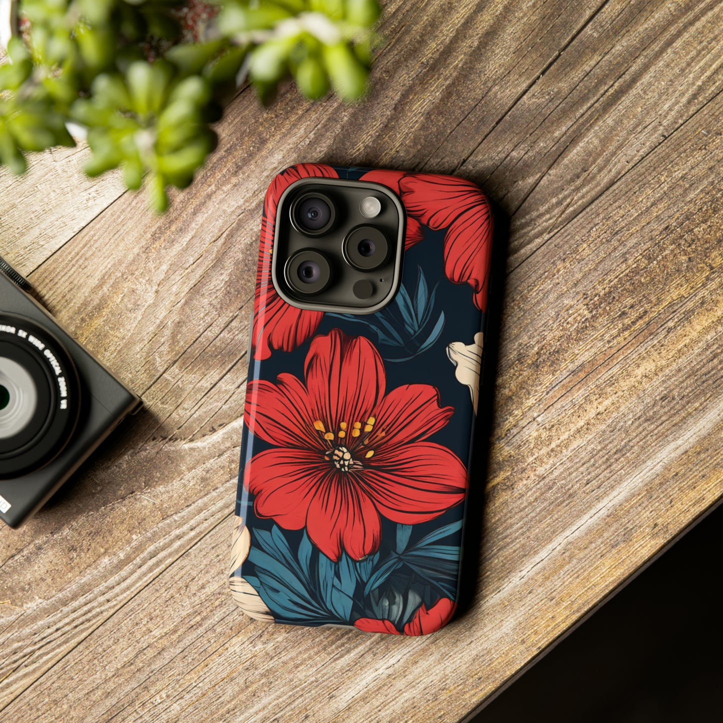 Red Dandelion  Art Design Pattern Tough Case