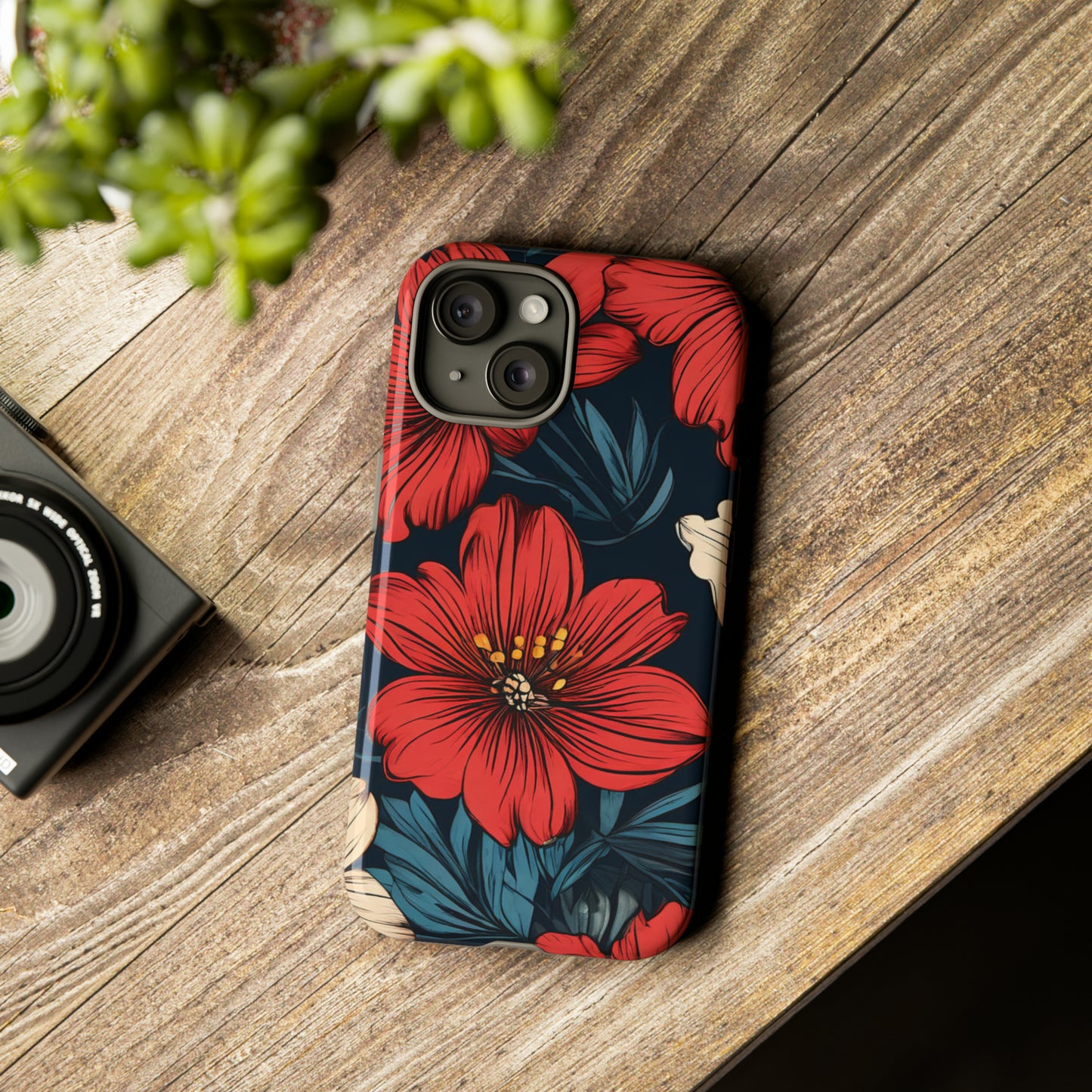 Red Dandelion  Art Design Pattern Tough Case