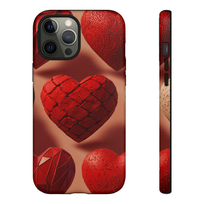 Red Heart Design Pattern Tough Case