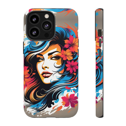 Lady Flower Mural Tough Case