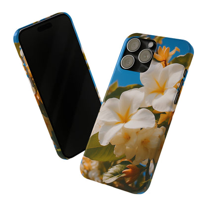 White Flower Slim Phone Case - Colorwink