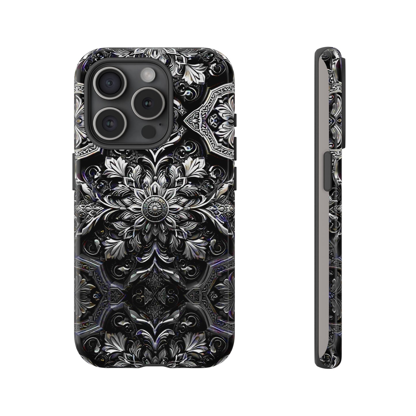 Monochrome Flowers Tough Case