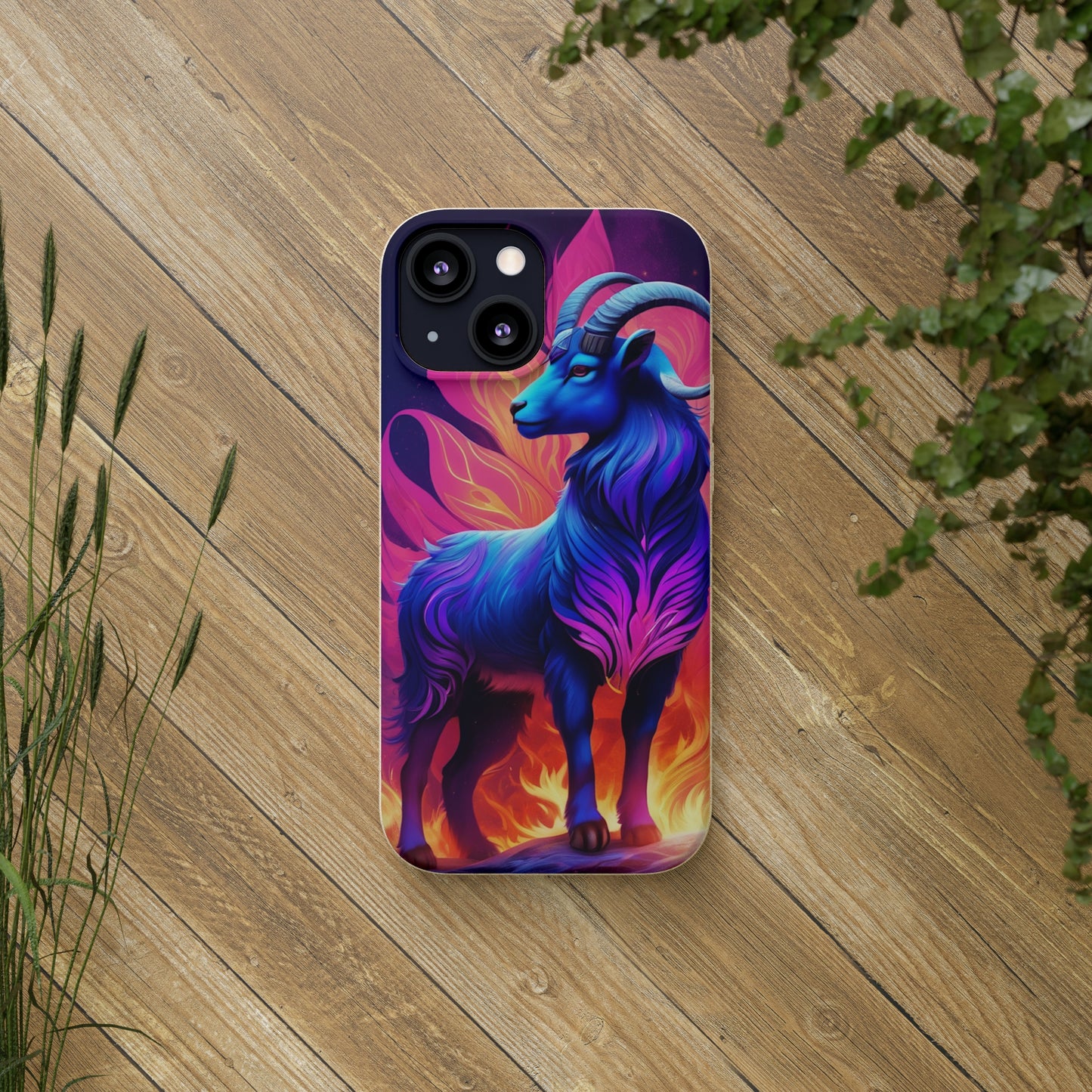 Pink Peculiar Goat Biodegradable Case