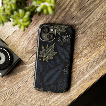 Grey Leaf Pattern Tough Case