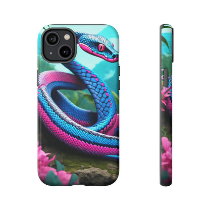 Blue Pink Snake Tough Case