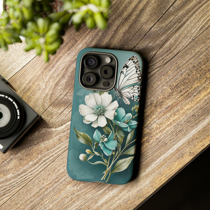 Flower and Butterfly Tough Case