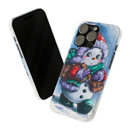 Cute Snowman Slim Phone Case - Colorwink