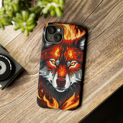 Fiery Wolf Tough Case