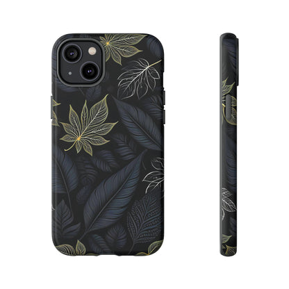 Grey Leaf Pattern Tough Case