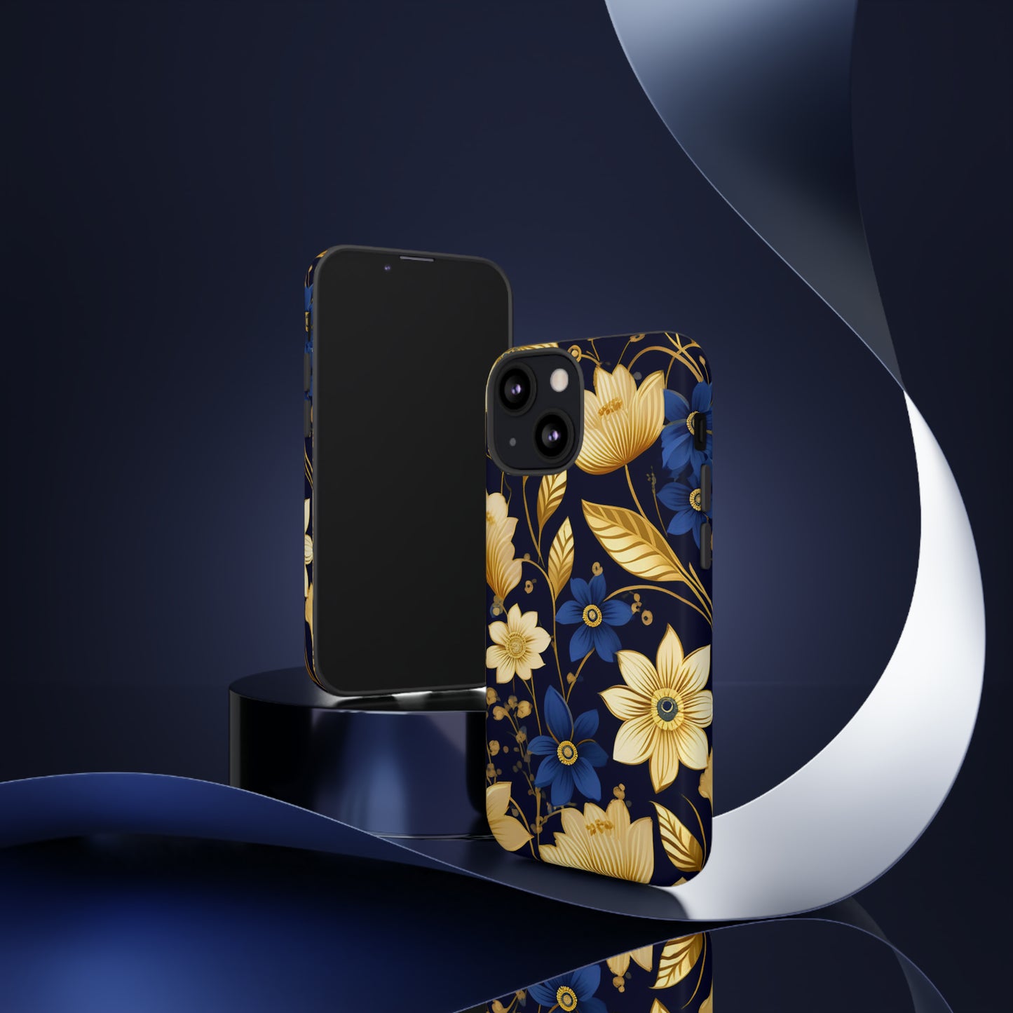 Golden  flower Design Pattern Tough Case