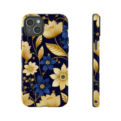 Golden  flower Design Pattern Tough Case