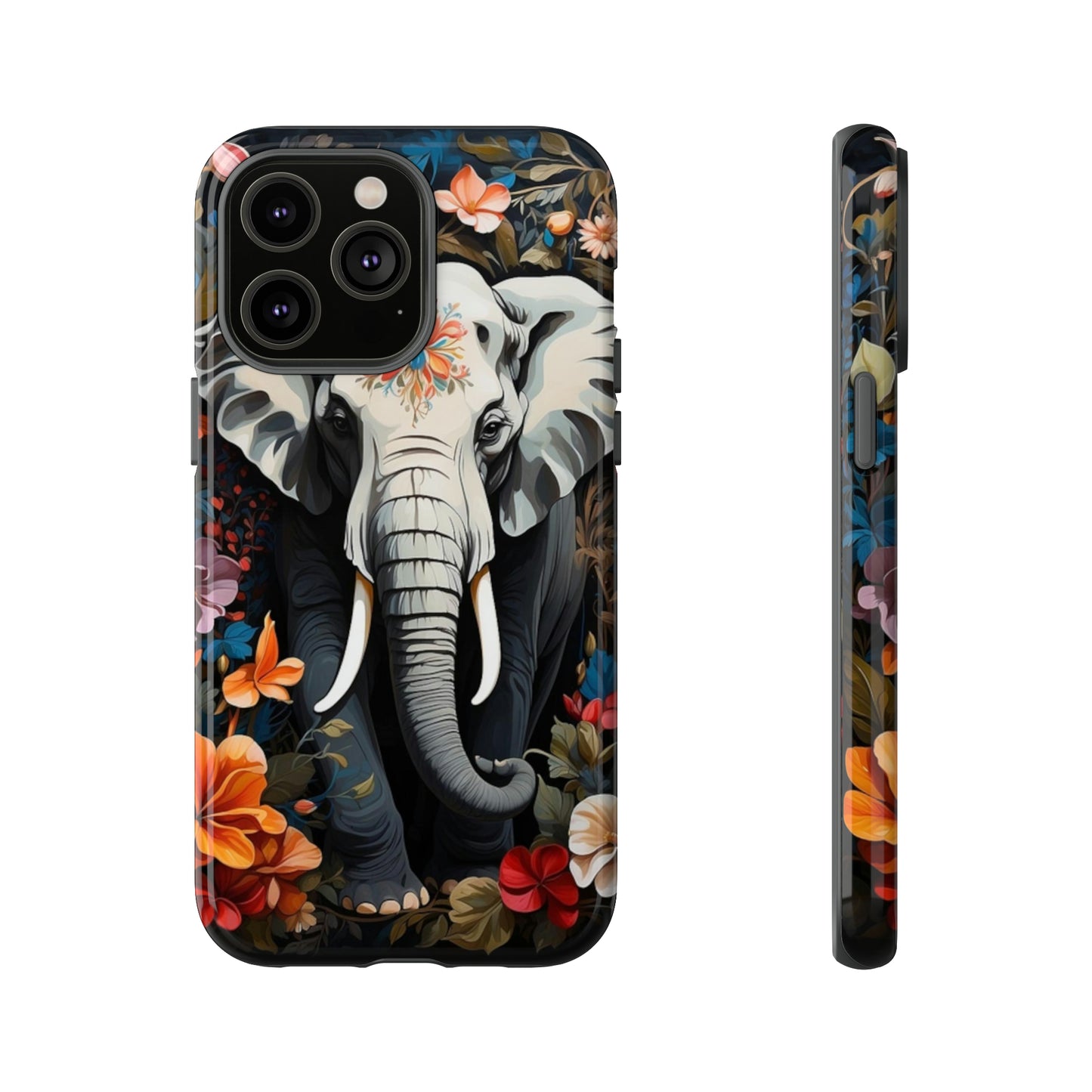 Elephant Face Flower Art  Tough Case