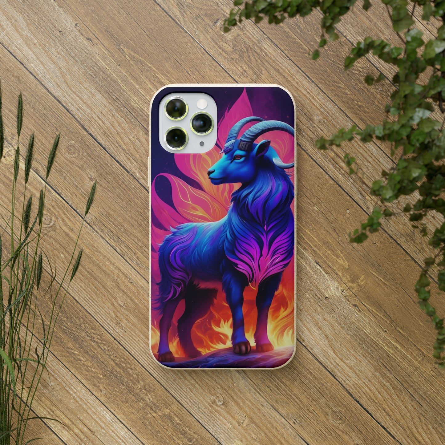 Pink Peculiar Goat Biodegradable Case