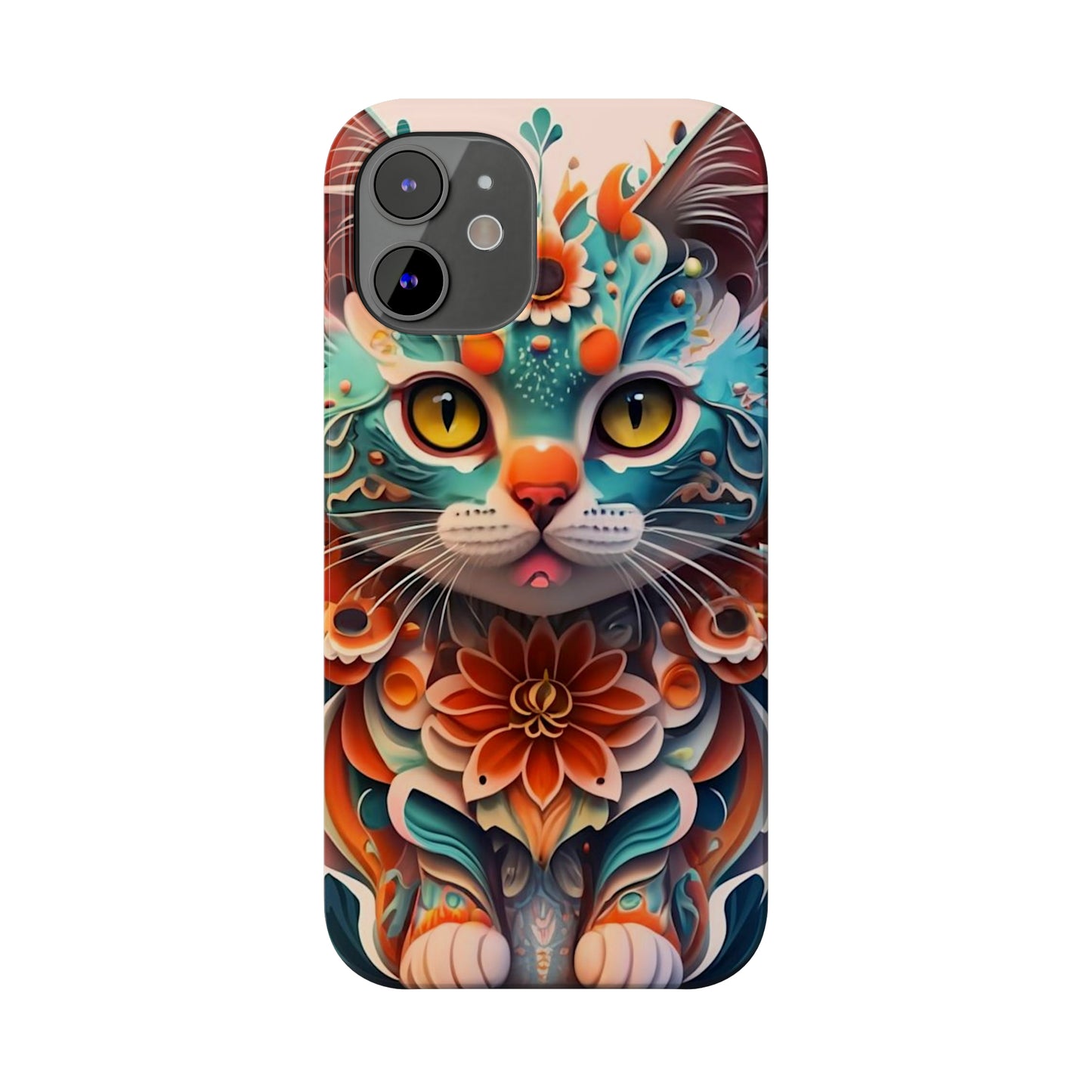 Cute Cat Slim Phone Case - Colorwink