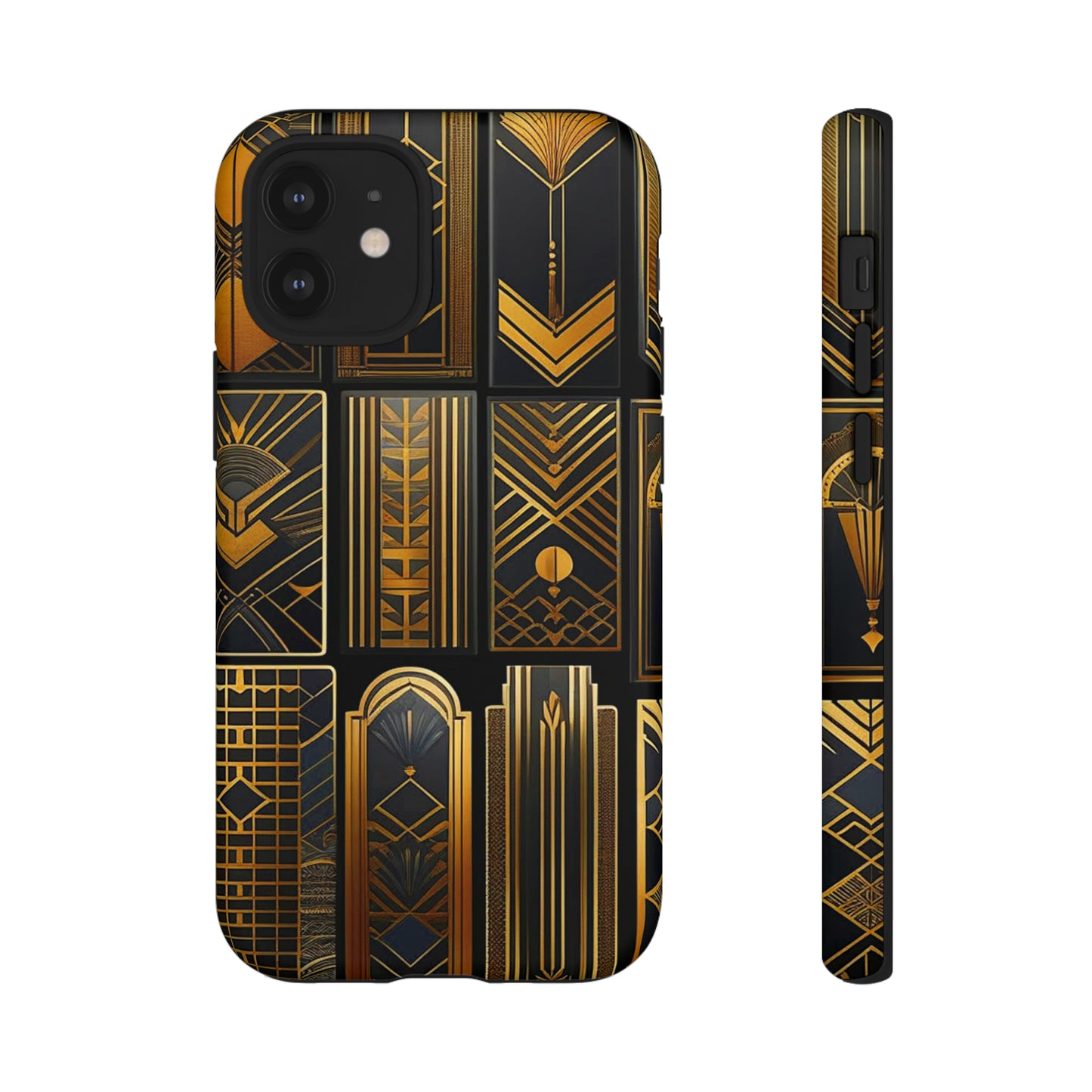 Golden Grid Art Design Pattern Tough Case