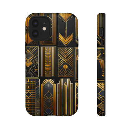 Golden Grid Art Design Pattern Tough Case