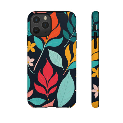 Red Leaf Design Pattern Tough Case