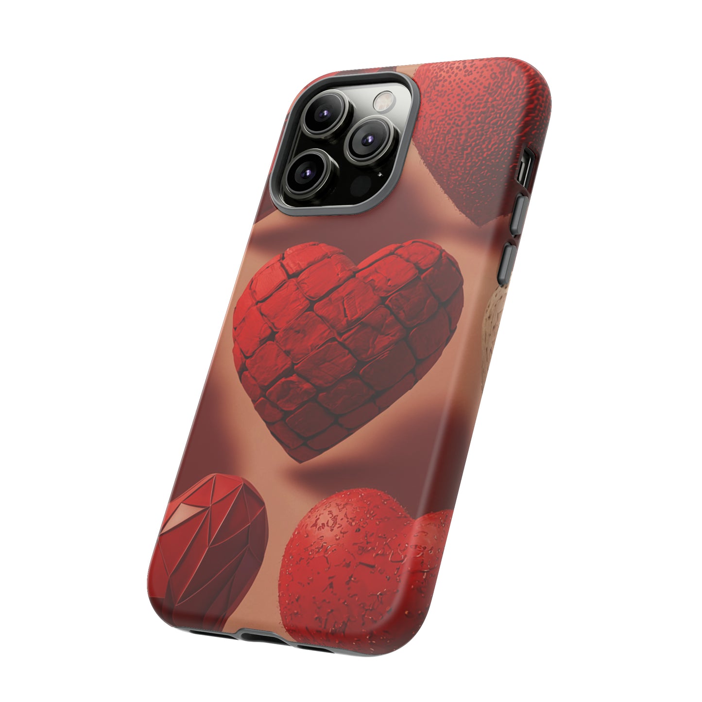 Red Heart Design Pattern Tough Case