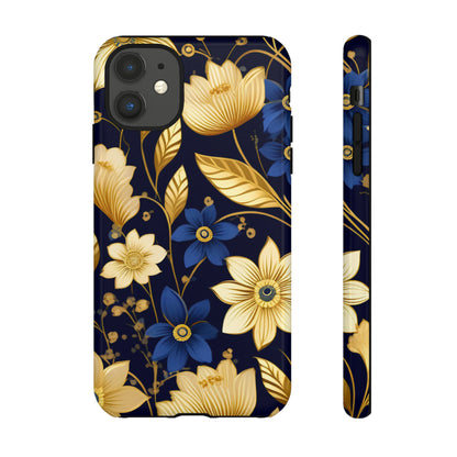 Golden  flower Design Pattern Tough Case