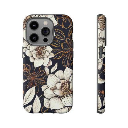 White flower Design Pattern Tough Case