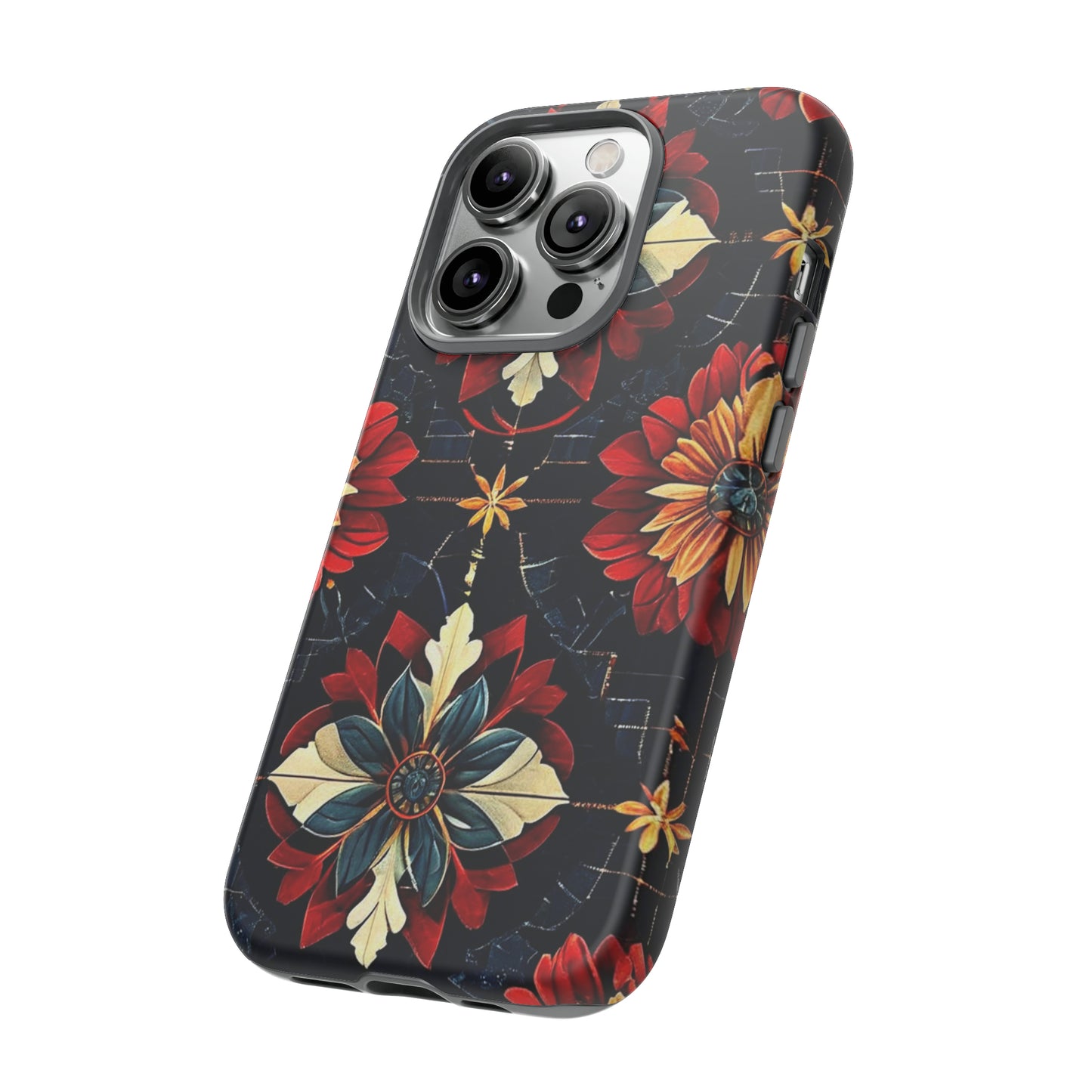 Red  flower Design Pattern Tough Case