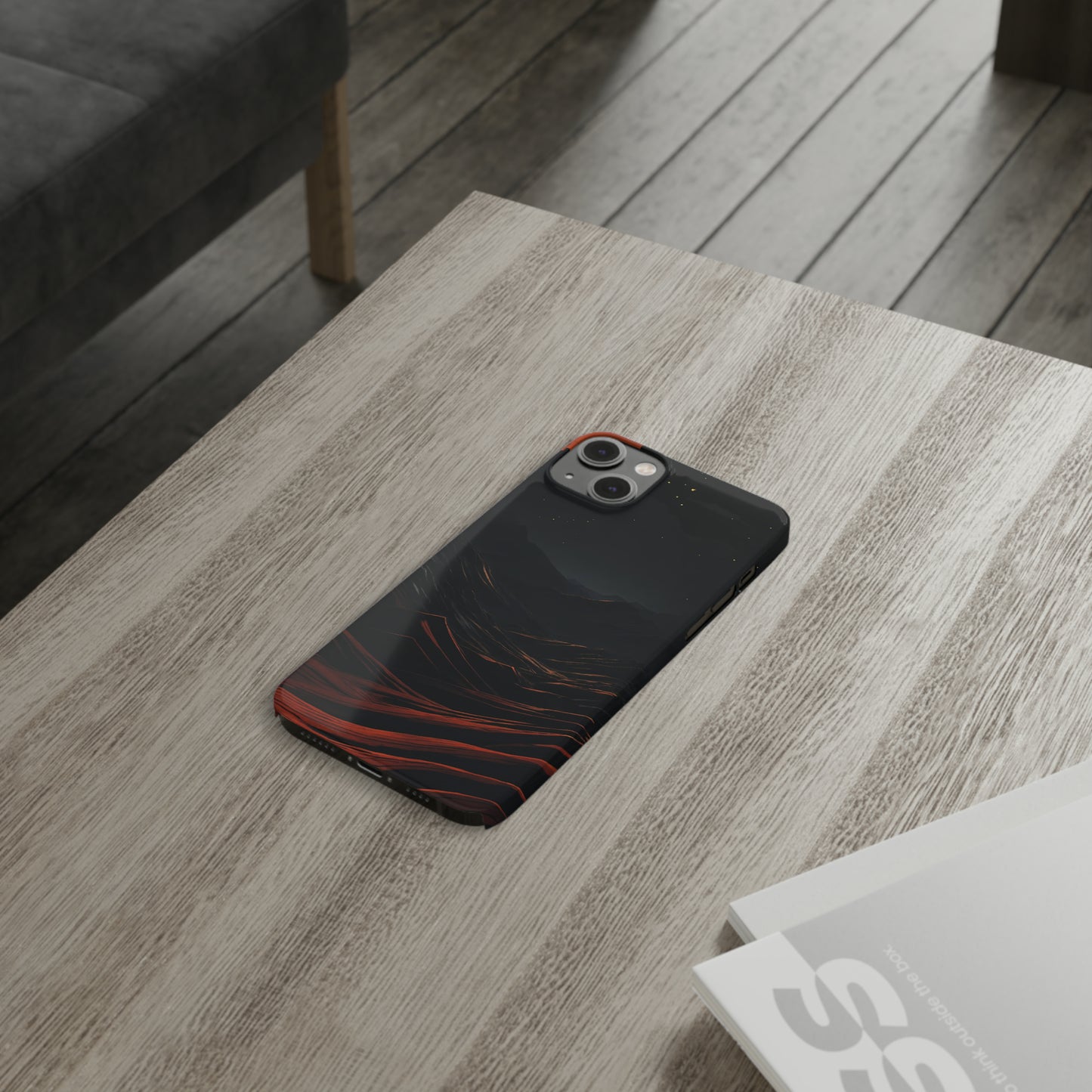 Dramatic Background Flat Slim Case - Colorwink