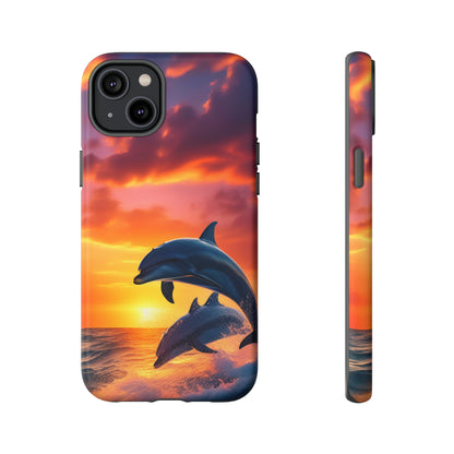 Sunset Dolphin Tough Case