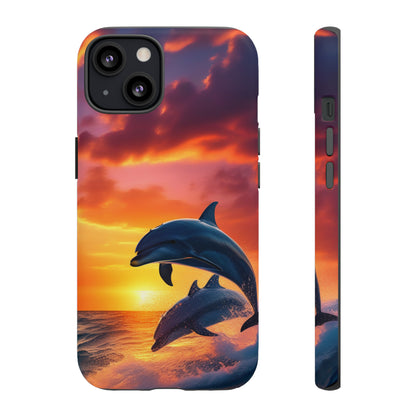 Sunset Dolphin Tough Case