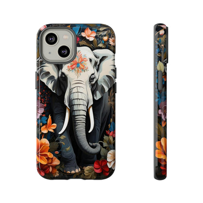 Elephant Face Flower Art  Tough Case