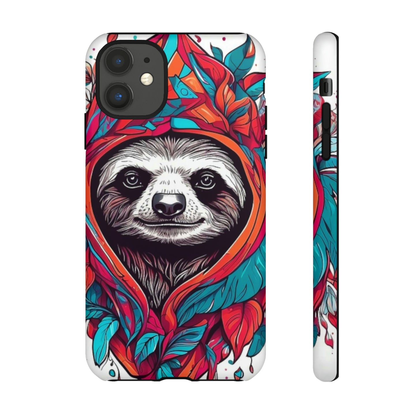 Sloth floral rose print Tough Case